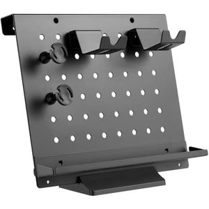 Outshine Gaming Pegboard Desktop Organizer - Controller Houder Organizer Opberghaken voor Gaming Bureau 30cm x 26cm inclusief accessoires (zwart)