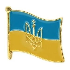 Broche Oekraïense vlag Kaart van het grondgebied Broche Symbool van de Oekraïense nationale heropleving Legering medaillon sieraden (Color : Style1)