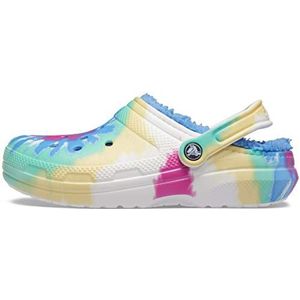 Crocs Classic Lined Tie-Dye Clog Klompen uniseks-volwassene, Pastel Tie Dye, 37/38 EU