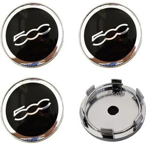 4 Stuks Auto Naafdoppen Voor Fiat 500 60MM, Hub Center Vervanging Deel Stofdicht Waterdicht Slijtvast Antiroest Naafdop Styling Accessoires