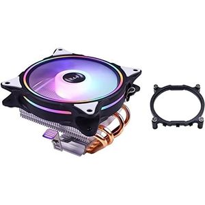 4 heatpipes processor Radiatorkoeler 120 mm RGB Low profil fan PWM 4PIN LGA 775 1155 1150 1151 1200 1366 2011 X79 X99 AM4 Ventilador (Color : White, Size : 4PIN)