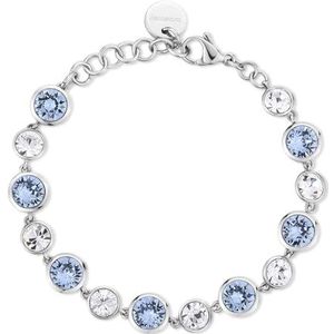 Brosway Symphonia women's bracelet in 316L steel with white and blue crystals BYM166