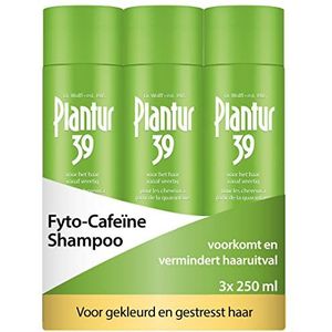 Plantur 39 Cafeïne Shampoo voorkomt en vermindert haaruitval 3x 250ml | Voor gekleurd gestrest haar | Unieke galenische formule ondersteunt haargroei