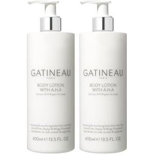 Gatineau - AHA Body Lotion, Duo Pack, hydraterend voor de droge huid (2 flesjes van 400 ml)