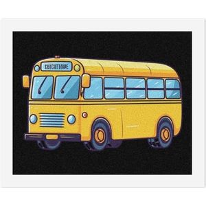 Schoolbus schilderen op nummer voor volwassenen DIY schilderij kits unframed kunst ambachten cadeau
