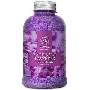 Badzout Lavendel 600g Zeezout - Tegen Acne - Droge Huid - Spierpijn - Vermoeidheid - Huidverzorging - Aromatherapie - Anti-Stress - Bad - Spa - Wellness - Ontspanning - Anti-Aging