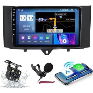 Android 14 Autoradio Navi voor B-enz Smart Fortwo (2011-2015) 9 ""Schermradio met draadloze carplay Android Auto GPS Navigatieondersteuning Bluetooth 5.0 HIFI FM 5G-WiFi SWC MIC,M100s