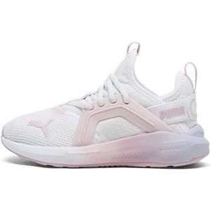 PUMA Softride Enzo Evo Slip-on sneakers voor kinderen, wit-roséwijn, Puma wit roséwijn, 10.5 Little Kid