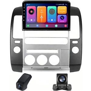 Android 13 Autoradio geldt voor Nissan Pathfinder R51 2004-2009 9 inch Touchscreen Autoradio met Wireless Carplay Android Auto Navi GPS Bluetooth RDS Radio WiFi+Telecamera Achterkant(NF-1)