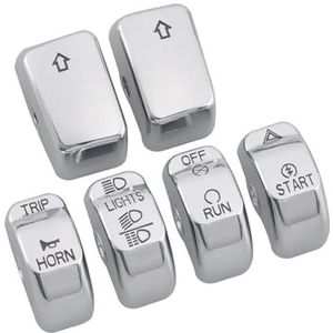 LED Stuurschakelaar Voor Touring Road King Voor Dyna Voor Softail Motorfiets Chromen Stuurbedieningsschakelaarbehuizingen Afdekking En Kapknoppenset