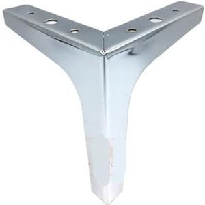 MIKFOL Bankpoten metalen poten tv-kast poten salontafel poten meubels ondersteuning benen zijkast poten emmer kast poten entree kast hardware poten (kleur: helder zilver hoogte 10 cm)