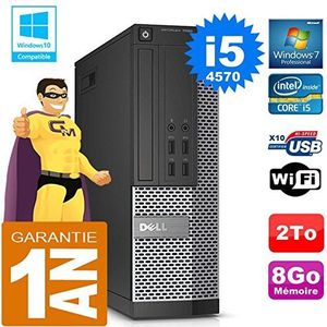 Dell PC 7020 SFF Core I5-4570 RAM 8 GB harde schijf 2 TB dvd-brander WiFi W7 (gerecycled)