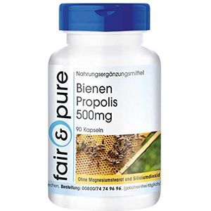 Fair & Pure® - Bijen propolis capsules 1000mg dagelijkse dosis - natuurlijk - rijk aan flavonoïden en procyanidinen - zonder magnesiumstearaat - 90 propolis capsules