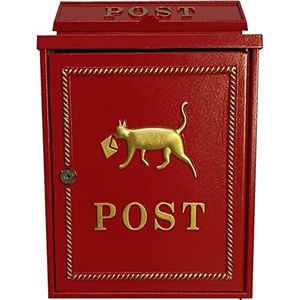 Outdoor - Retro Muur Gemonteerde Brievenbus - Gietijzer - Rood
