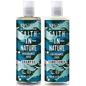 Faith In Nature Fragrance Free Shampoo 400 ml & conditioner 400 ml Duo