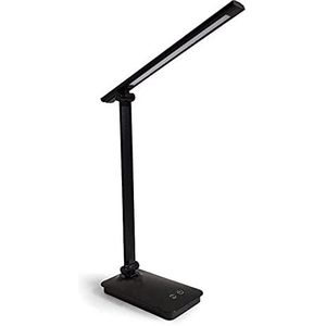 LED-tafellamp, LED-tafellampen voor bureau, LED-bureaulamp 3-niveau dimmen, 5-niveaus kleurenafstelling, anti-blauw licht, anti-vermoeidheid,zwart