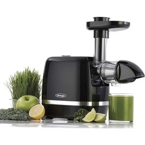 Omega Juicer H3000R Slow Masticating Extractor, 150 Watt, Zwart