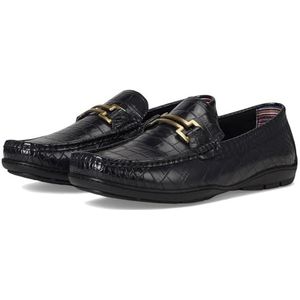 STACY ADAMS Embrey Moc Toe Driver Loafer voor heren, Zwart, 38.5 EU