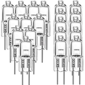optique 20 Stks G4 Halogeen, 20W 12V Halogeen Licht 2 Pin Clear Lamp Bulb, voor Fornuis Verlichting, Signaal,
