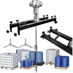 Pneumatische verfmixer, 1000 l, commerciële verfmixer met standaard, verfmengapparaat (3 cilinders)