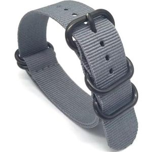 InOmak Nylon horlogeband 18-24mm gestreepte canvas vervangende horlogeband, 24mm, Nylon