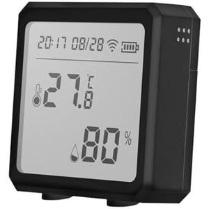 Temperatuur-vochtigheidssensor Slimme Thermometer Hygrometer Met LCD-scherm Nauwkeurige Monitor(Black 1 pc)