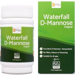 Waterfall D-Mannose Poeder - 50g - 100% zuiver D-Mannose poeder, natuurlijk gewonnen uit berk - geen vulstoffen, vulmiddelen of cranberry's - SC Nutra (Sweet Cures)