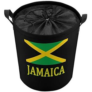 Jamaicaanse vlag wasmand opvouwbare wasmand opbergmanden met handgrepen voor slaapkamer badkamer