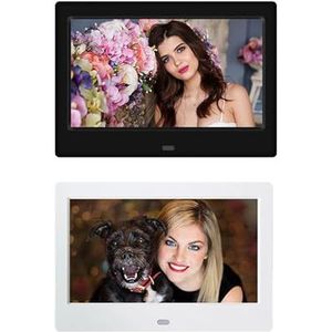 7 Inch LED-scherm Digitale Fotolijst Elektronische Albumondersteuning Muziek/Video/Foto Eenvoudig delen(2PCS Black White)
