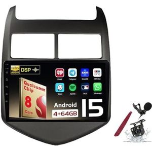 Android 15 Autoradio Sat Navi voor C-hevrolet Aveo (2011-2015) 9 Inch Touchscreen Multimedia Speler met Draadloze Carplay GPS Navigatie FM RDS Bluetooth 5G-WiFi SWC DSP,M150s