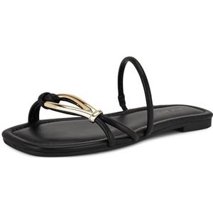 Nine West Tigra platte damessandaal, zwart 001, 8 UK, Zwart 001, 41 EU