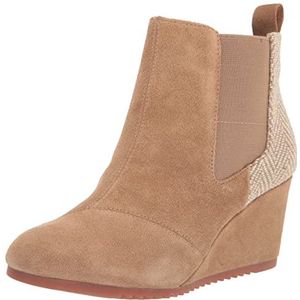 TOMS Bailey enkellaars voor dames, Toffee Suede Visgraat, 38.5 EU