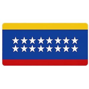 Vlag van Gran Colombia Bureau-onderlegger, grote gamingmuismat, antislip rubberen basis, waterdichte desktopschrijfblokbeschermer
