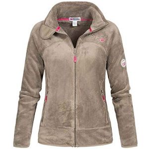 Geographical Norway UPALINE fleecejack voor dames, taupe, XL