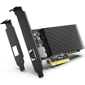 10G PCI-E netwerkkaart met 10 Gbps, enkele RJ45-poorten, Intel X540-T1-controller, VIMIN 10 Gb Ethernet-adapterkaart, compatibel met PCI Express X8, X16, ondersteunt Windows/Windows