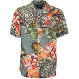 Overhemd - Mariol - Gevoerde Zoom - Knoopsluiting - Viscose - All-over Patroon