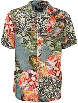 Overhemd - Mariol - Gevoerde Zoom - Knoopsluiting - Viscose - All-over Patroon