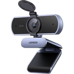 UGREEN Webcam 2K Met Microfoon, 80° Zichtveld, Privacy Cover, Automatische Lichtcorrectie, Stereogeluid, Plug & Play, PC Camera Voor Windows/MacOS/Zoom/Skype