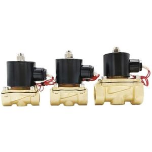 Elektrische magneetventiel normaal gesloten AC220V Waterdicht G3/8"" G1/2"" G3/4"" G1 G1-1/4 G1-1/2 G2 DC12V 24V (zilver, 0,5 inch)