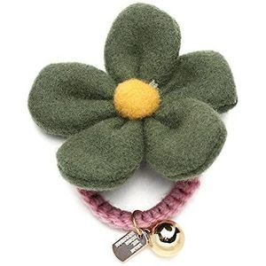 Geschenk hoge elastische bloem mode pluche haar stropdas touw haarspelden haarring clip (haarband, groen)