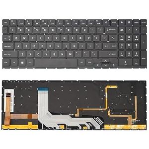 Amerikaans Russisch Spaans Laptoptoetsenbord voor HP OMEN 15-EK 15-EK0028AX 15-EK0013DX 15-EK1000NA Wit V193446GS1(US White Backligh)