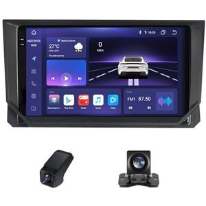 Autoradio geldt voor Seat Ibiza 2017-2020 9inch Touchscreen Navi met Wireless Carplay Android Auto,FM RDS DSP GPS 2 DIN Radio Android Bluetooth WiFi/RDS Achteruitrijcamera(C30Plus)