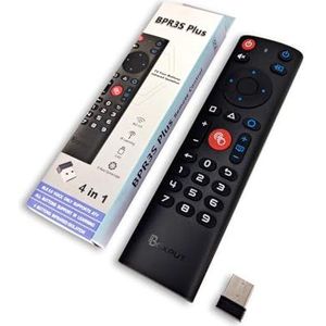 BOXPUT BPR3S Plus lucht muis afstandsbediening, 2.4G RF draadloze afstandsbediening, uitgerust met 6-assige gyroscoop, ondersteuning TV4 knop infrarood isolatie, geschikt voor Android TV boxen of tv s