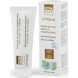CYTOLNAT-Cytolac Anti-Imperfection Cream - Herstelt, Hydrateert, Kalmeert, Verfijnt de Huidtextuur -Vermindert Het Aantal Vlekjes -Gevoelige, Gemengde tot Vette Huid-Gezicht -Natuurlijke Formule-50 ml