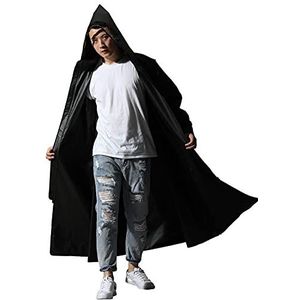 YOUCAI Extra lange regenjas voor dames en heren, regenponcho met volledige rits, multifunctionele waterdichte herbruikbare effen kleur regenjas perfect voor kamperen, festivals, wandelen/fietsen,
