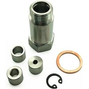 NOx-Sensor Lambdasonde Universele Uitlaatkatalysator Achterste Zuurstofsensor Verstelbare Afstandhouder Verlengadapter - CEL Fix Roestvrij Staal M18*1.5