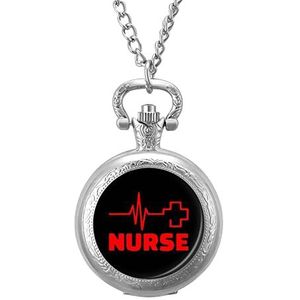 Verpleegster Hartslag Rode Kruis Zakhorloge En Ketting Mode Zakhorloges Ketting Voor Verjaardag Kerstmis