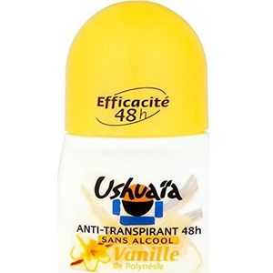 Ushuaïa Anti-transpirant 48 uur Vanille uit Polynesië 50 ml (4 stuks)