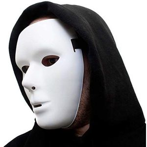 Fantoommasker wit neutraal masker mannelijk anoniem Venetiaans mannen carnavalsmasker Phantom der Oper