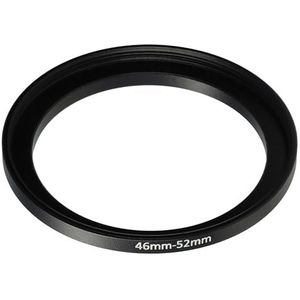 vhbw Step-up-ring adapter van 46 mm naar 52 mm voor cameralens - filteradapter, metaal, zwart